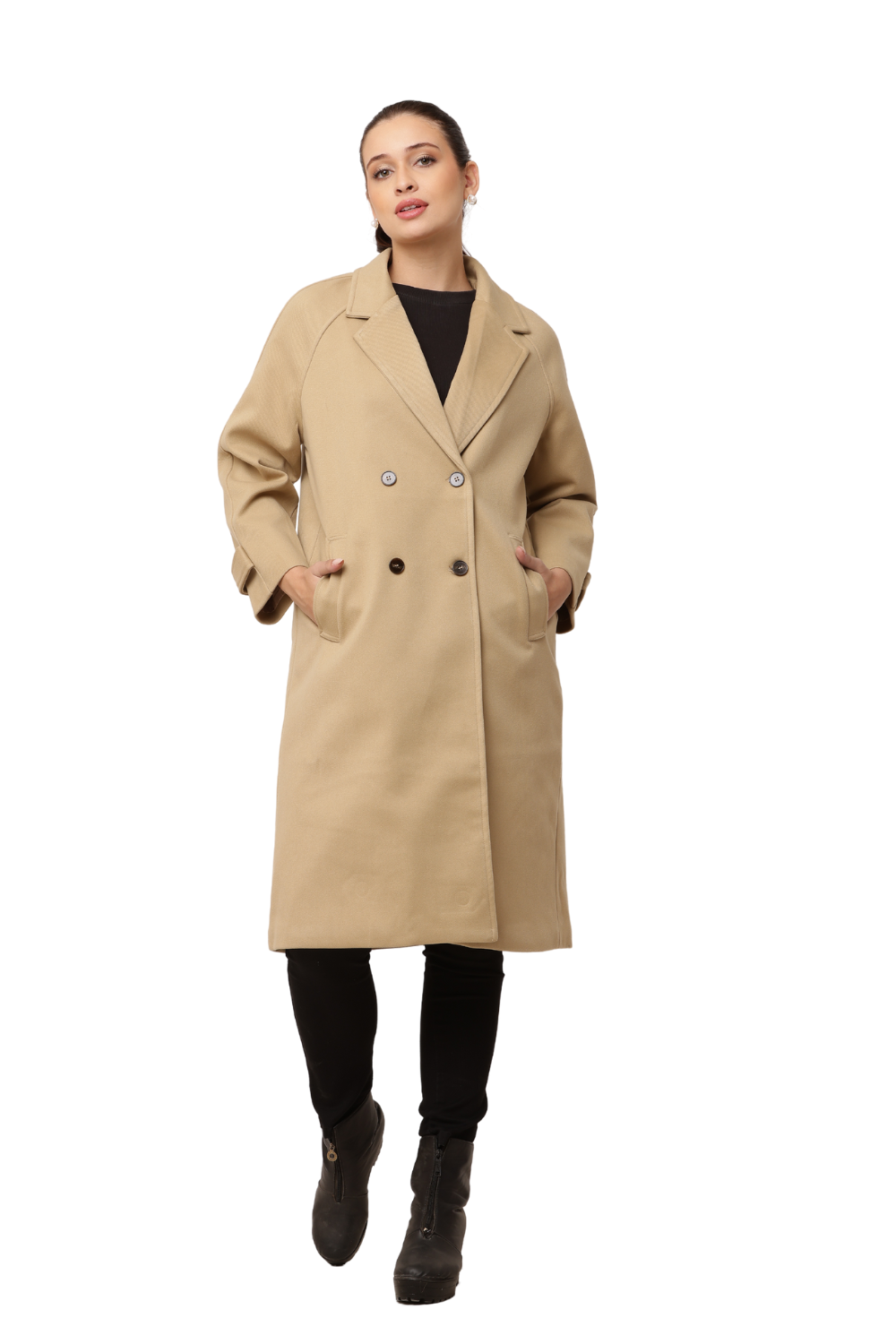 Single-breasted wool coat for women - Elegant & Warm Outwear
