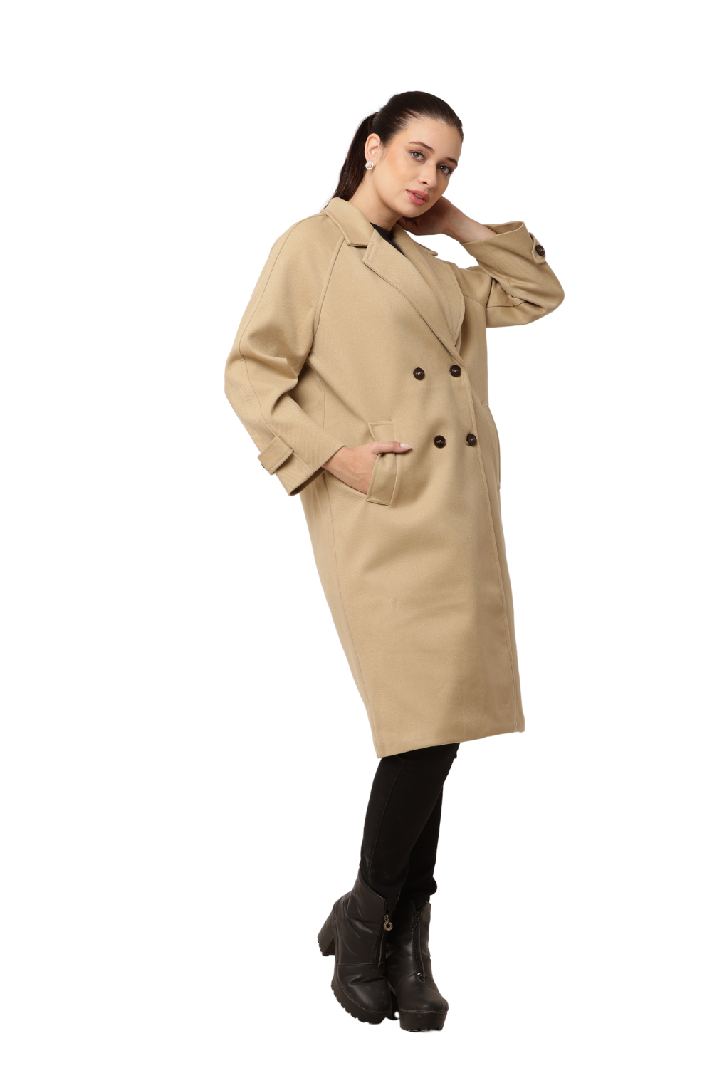 Single-breasted wool coat for women - Elegant & Warm Outwear