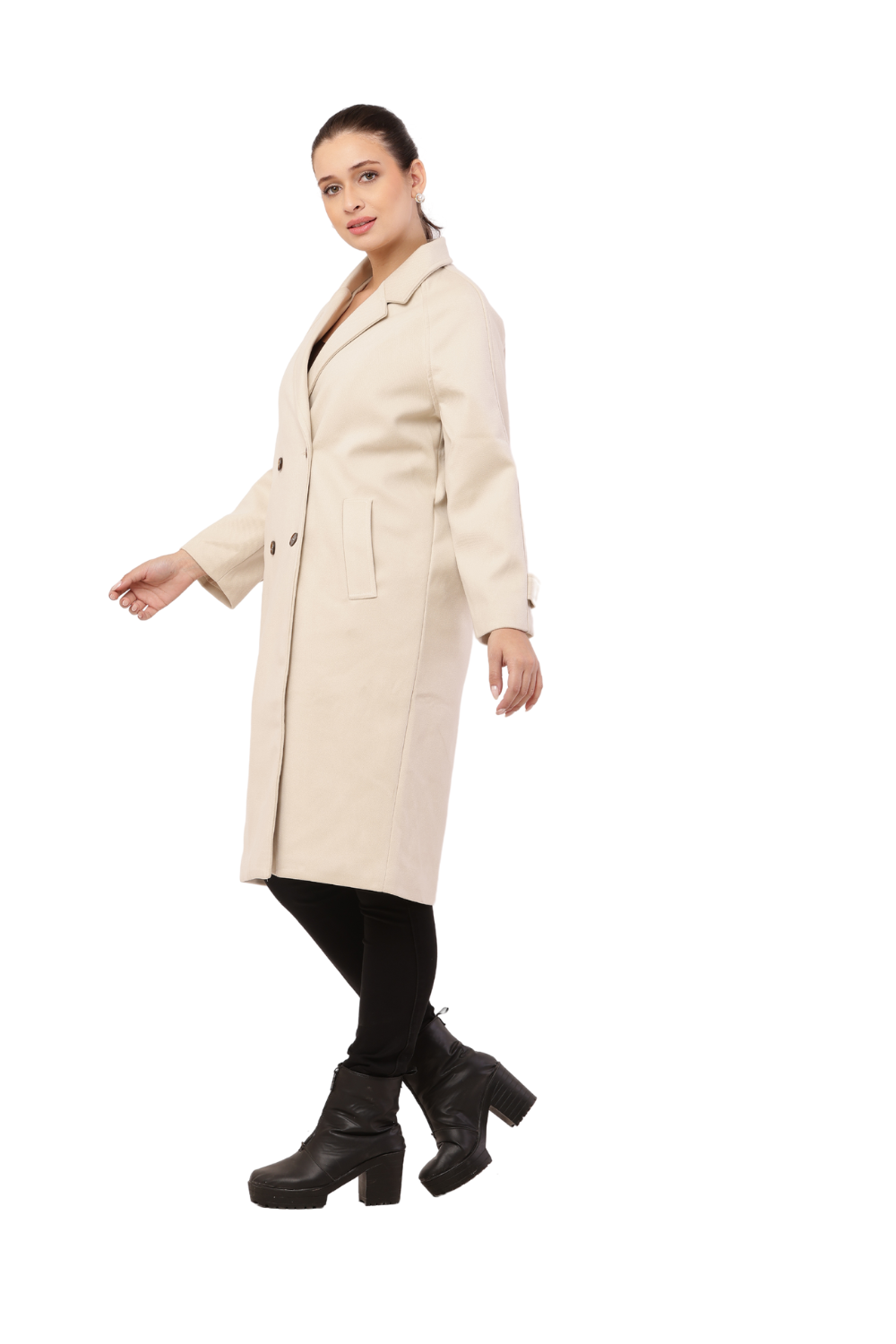 Single-breasted wool coat for women - Elegant & Warm Outwear