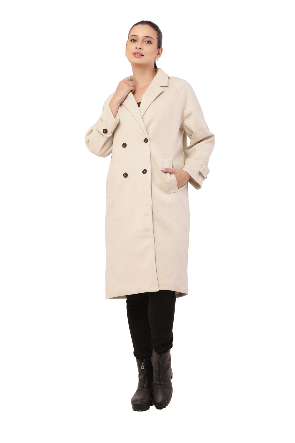 Single-breasted wool coat for women - Elegant & Warm Outwear