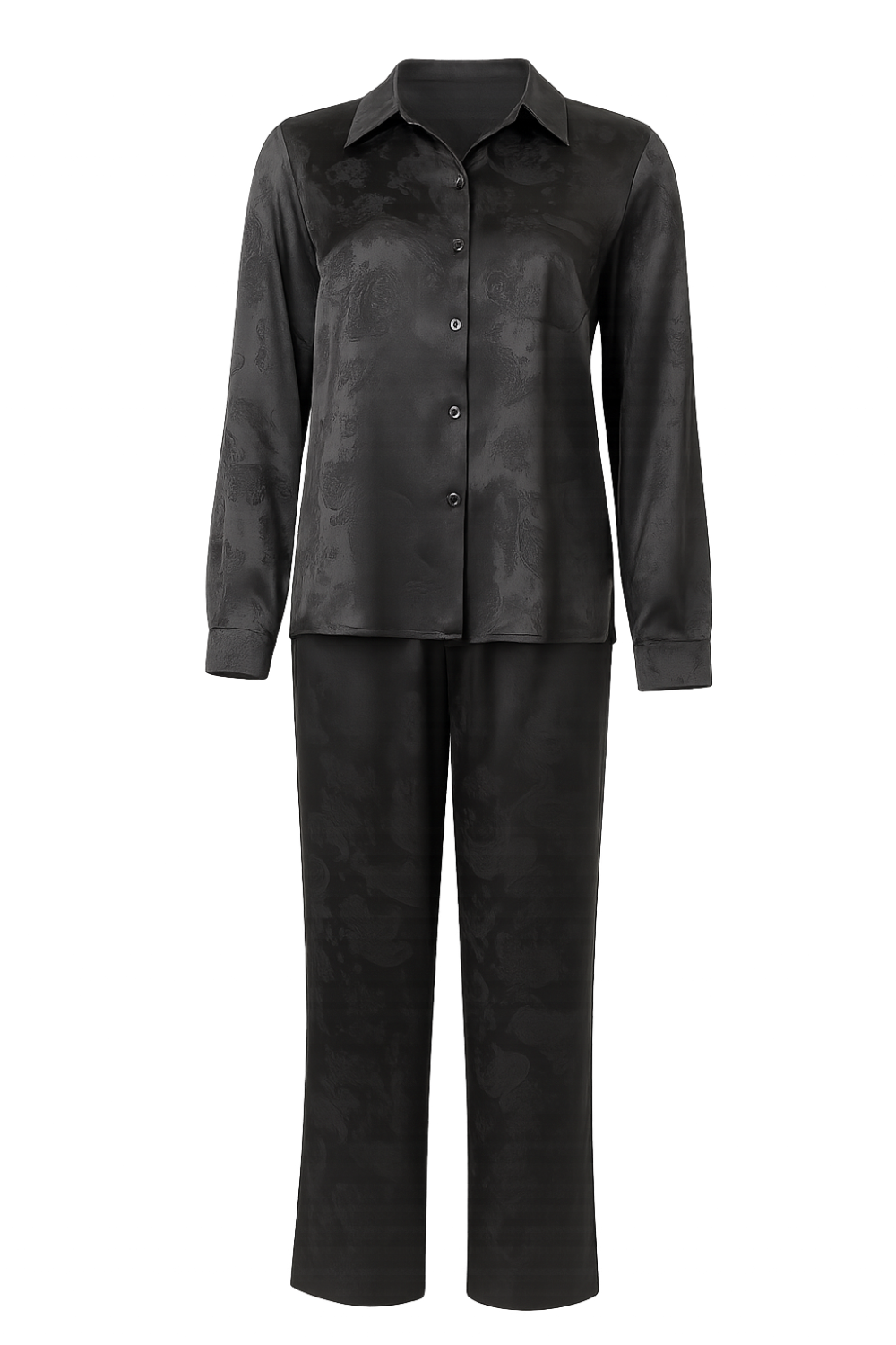 Elegant Satin Paisley Shirt and Trouser Co-ord Set
