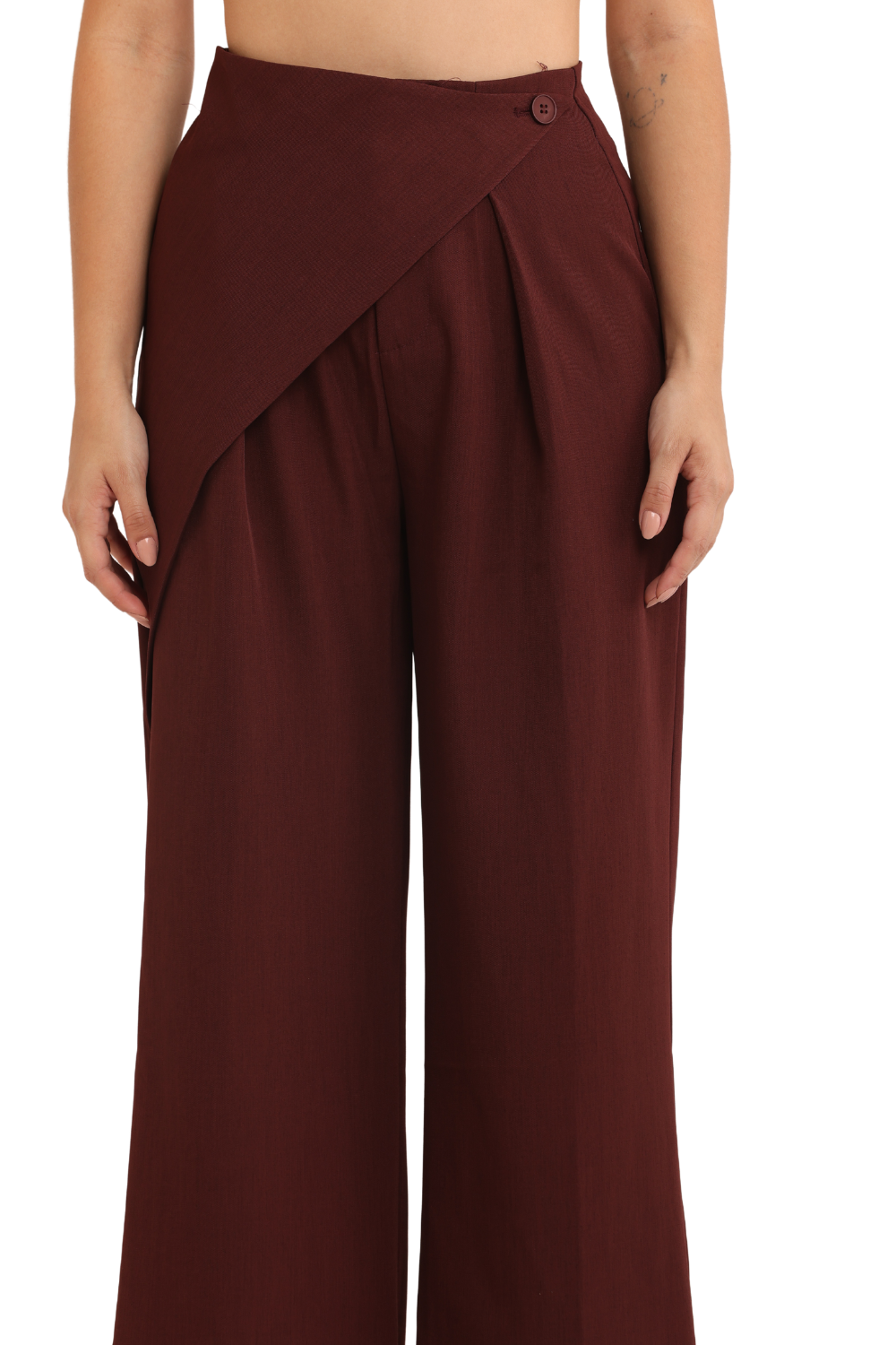 Stylish Asymmetric Wrap Palazzo Pants – Comfortable & Chic Fashion
