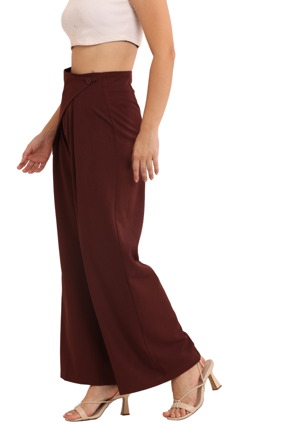 Stylish Asymmetric Wrap Palazzo Pants – Comfortable & Chic Fashion