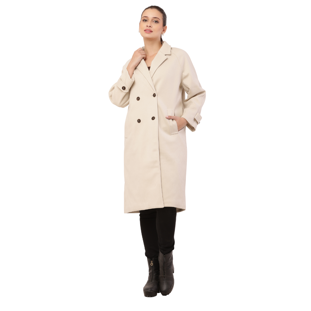 Single-breasted wool coat for women - Elegant & Warm Outwear