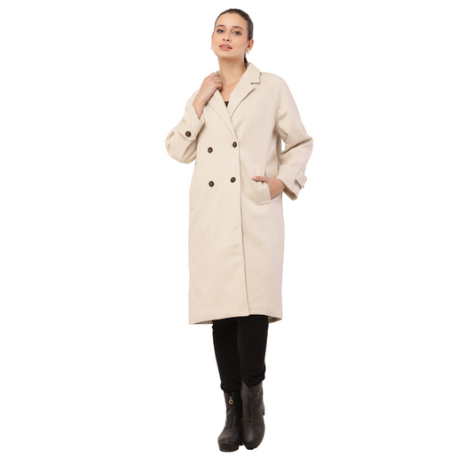 Single-breasted wool coat for women - Elegant & Warm Outwear