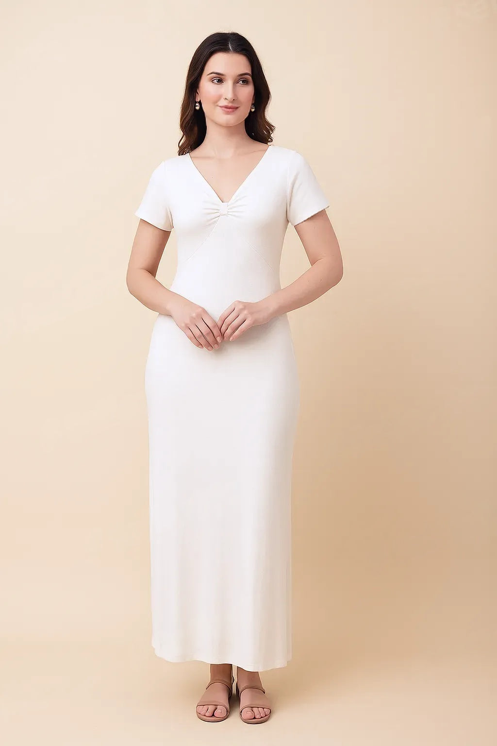 Elegant Korean Bodycon Dress – Criss-Cross Back Free Size | Korean Fashion Staple