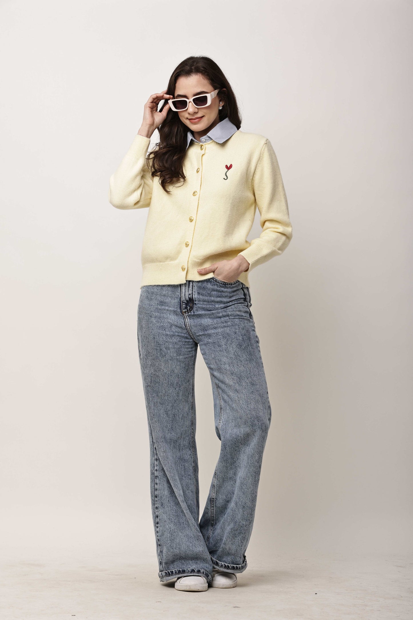 Korean Buttoned Knit Cardigan for Women | Minimal Winter Layering Top