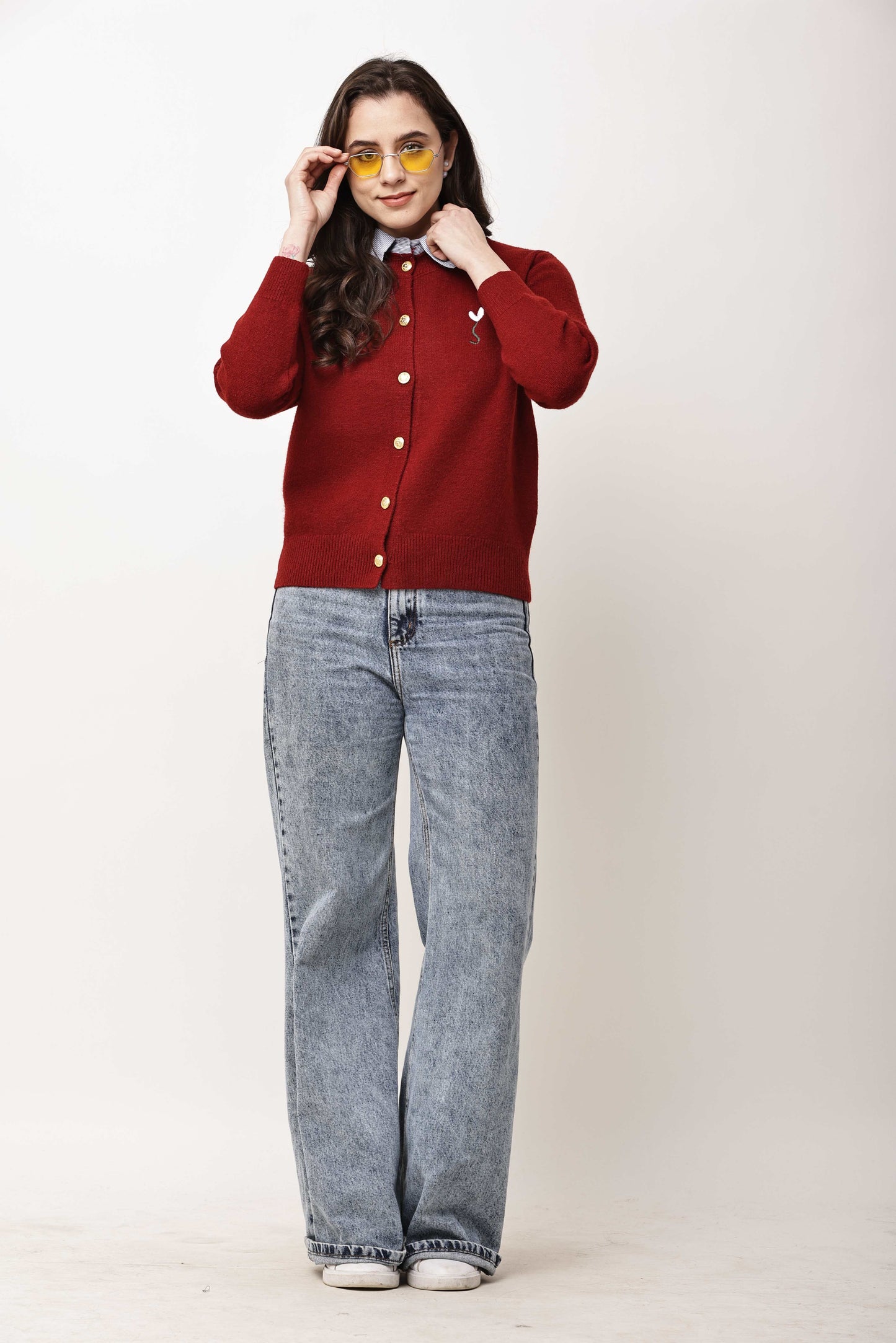 Korean Buttoned Knit Cardigan for Women | Minimal Winter Layering Top