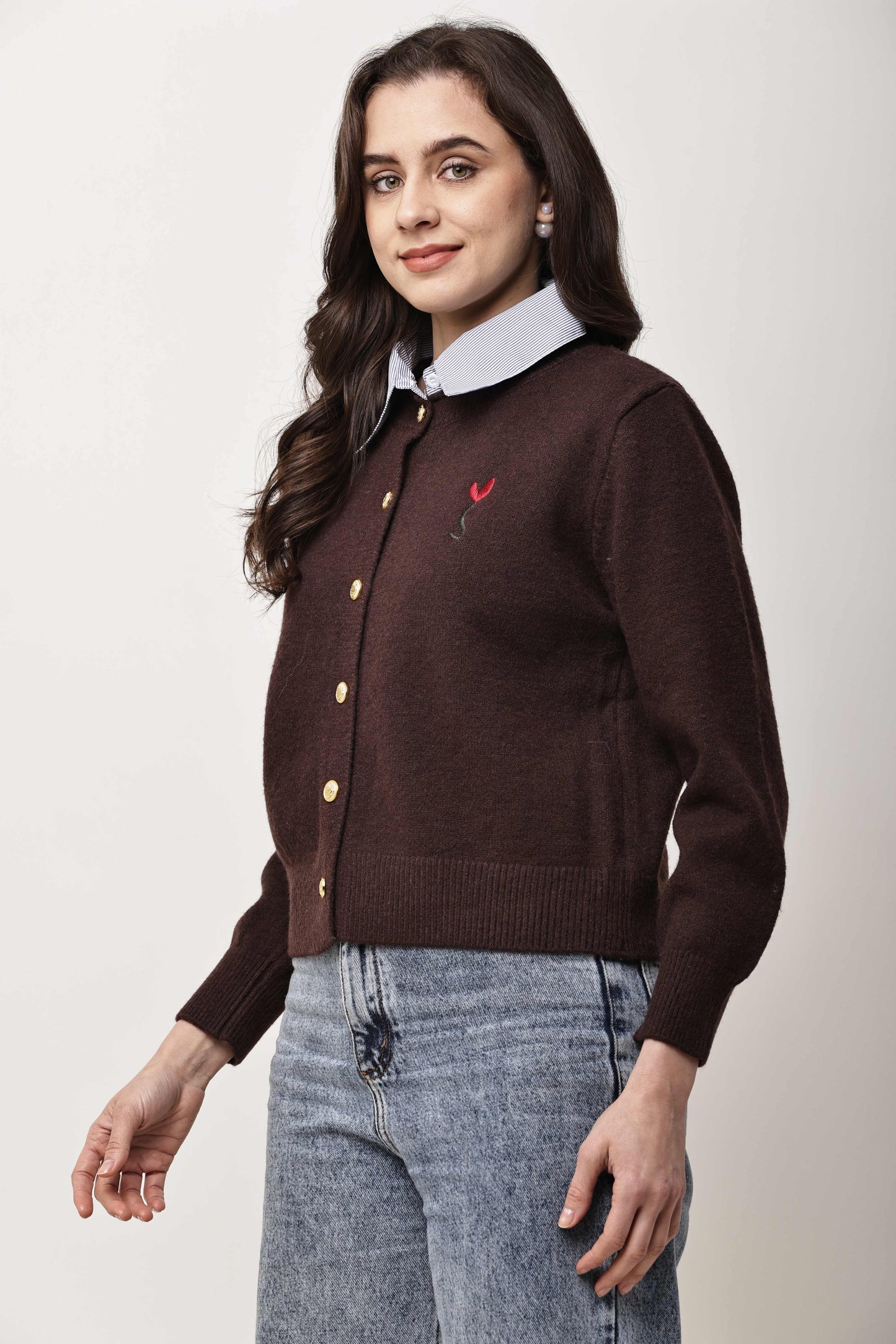 Korean Buttoned Knit Cardigan for Women | Minimal Winter Layering Top