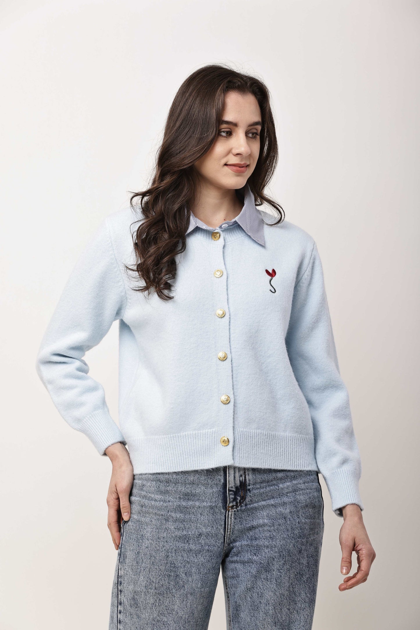 Korean Buttoned Knit Cardigan for Women | Minimal Winter Layering Top