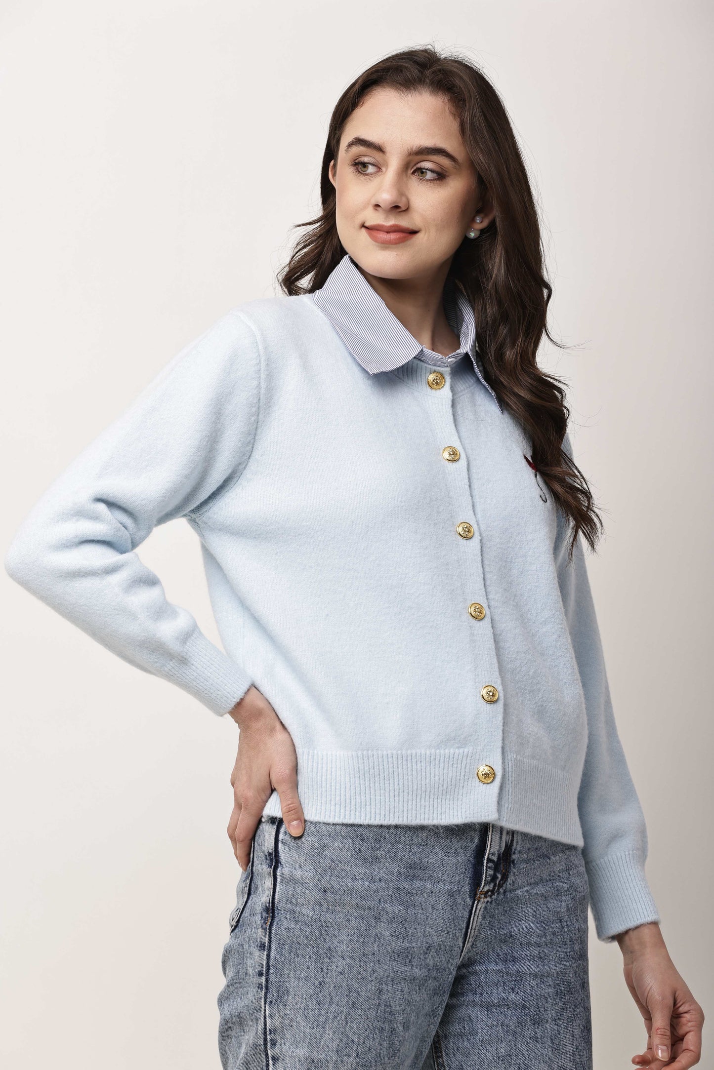 Korean Buttoned Knit Cardigan for Women | Minimal Winter Layering Top