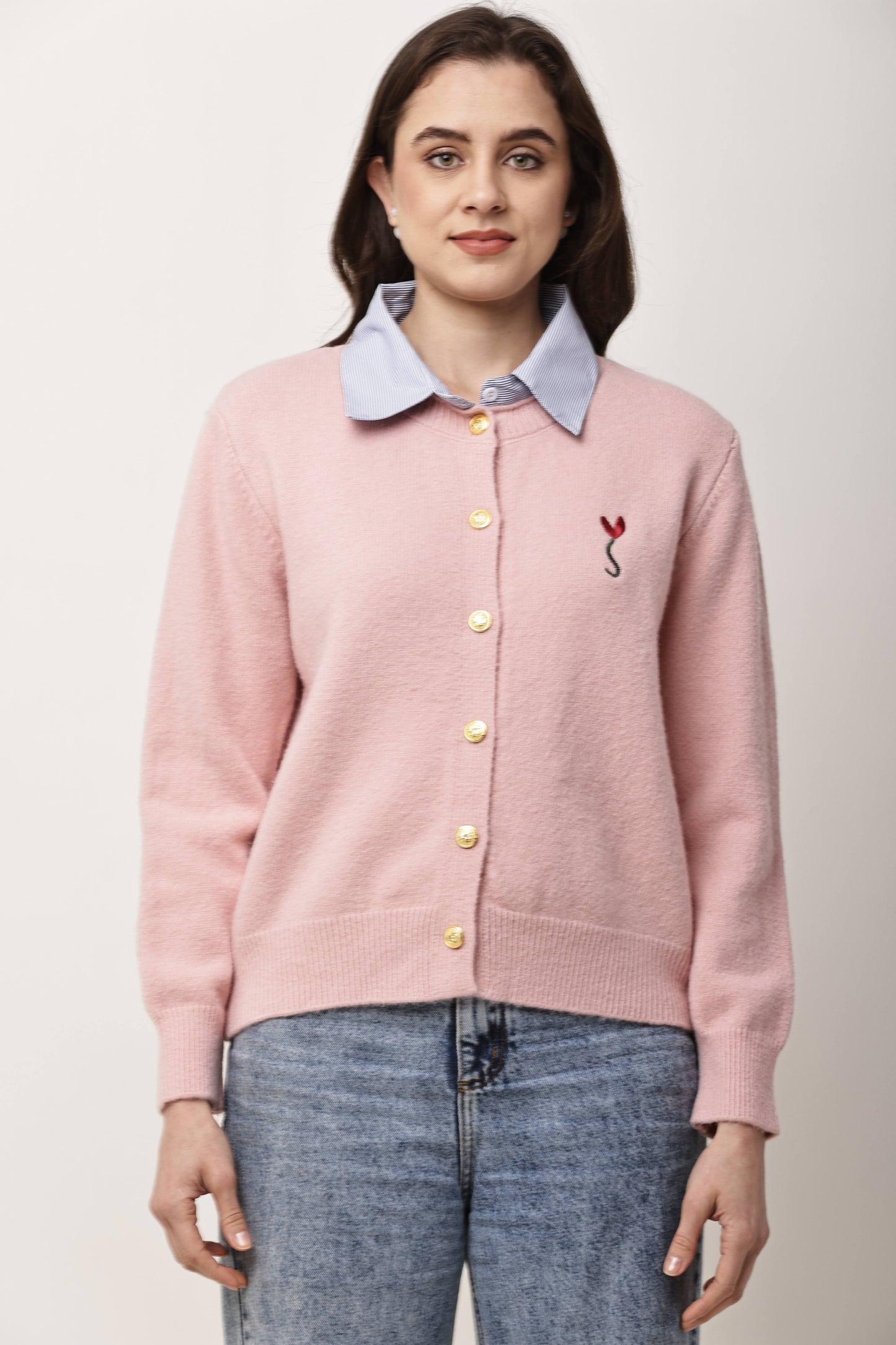 Korean Buttoned Knit Cardigan for Women | Minimal Winter Layering Top