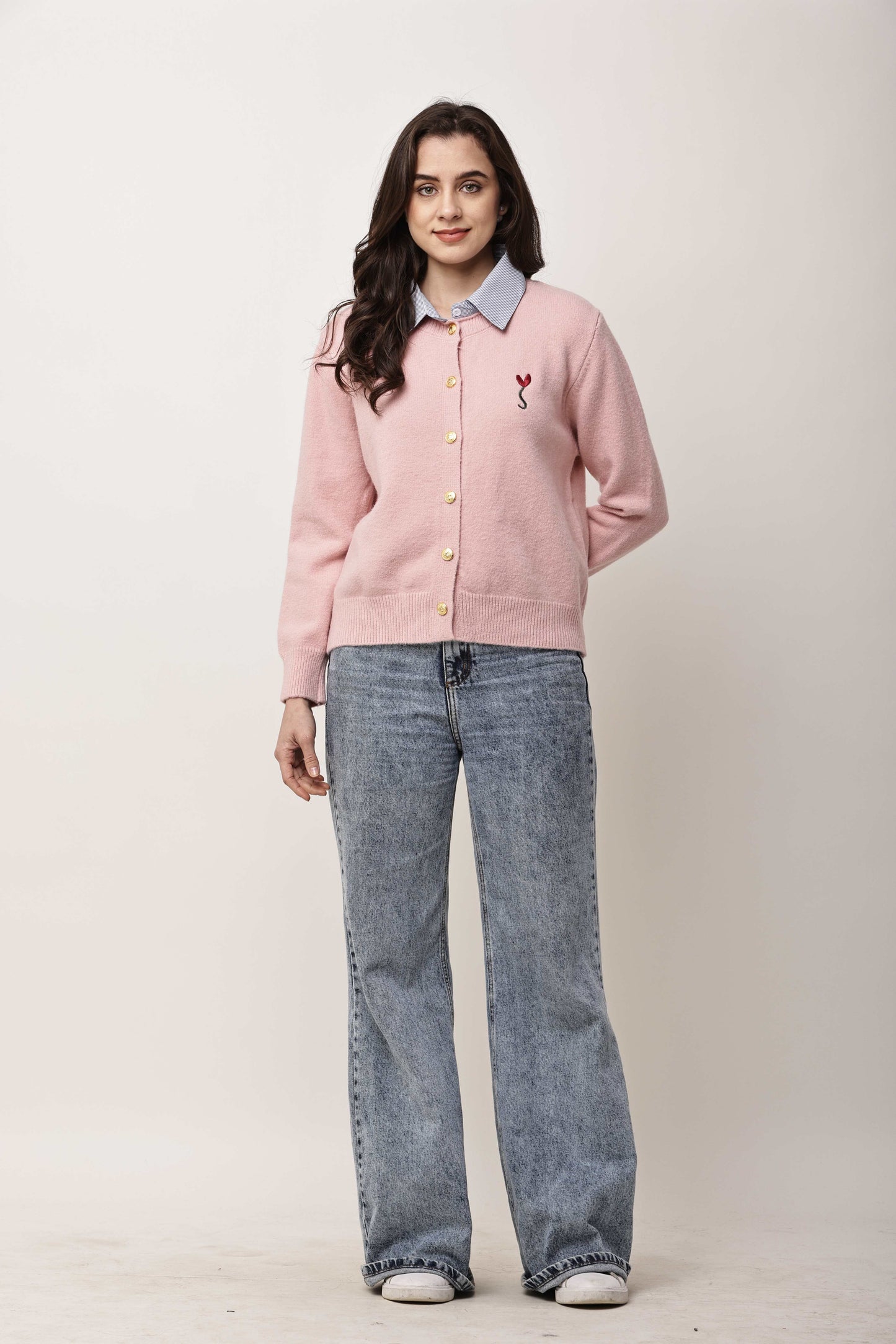 Korean Buttoned Knit Cardigan for Women | Minimal Winter Layering Top