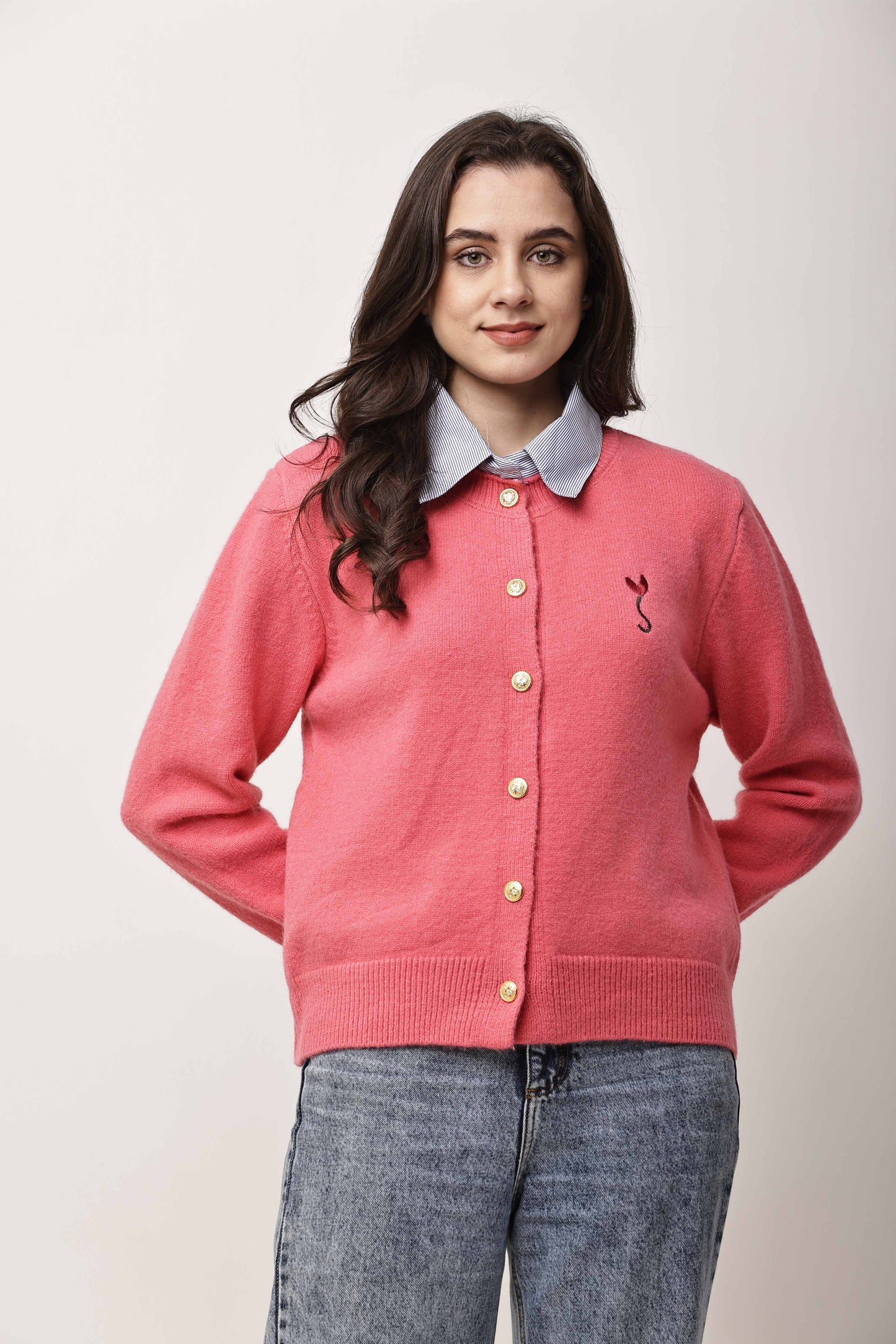 Korean Buttoned Knit Cardigan for Women | Minimal Winter Layering Top