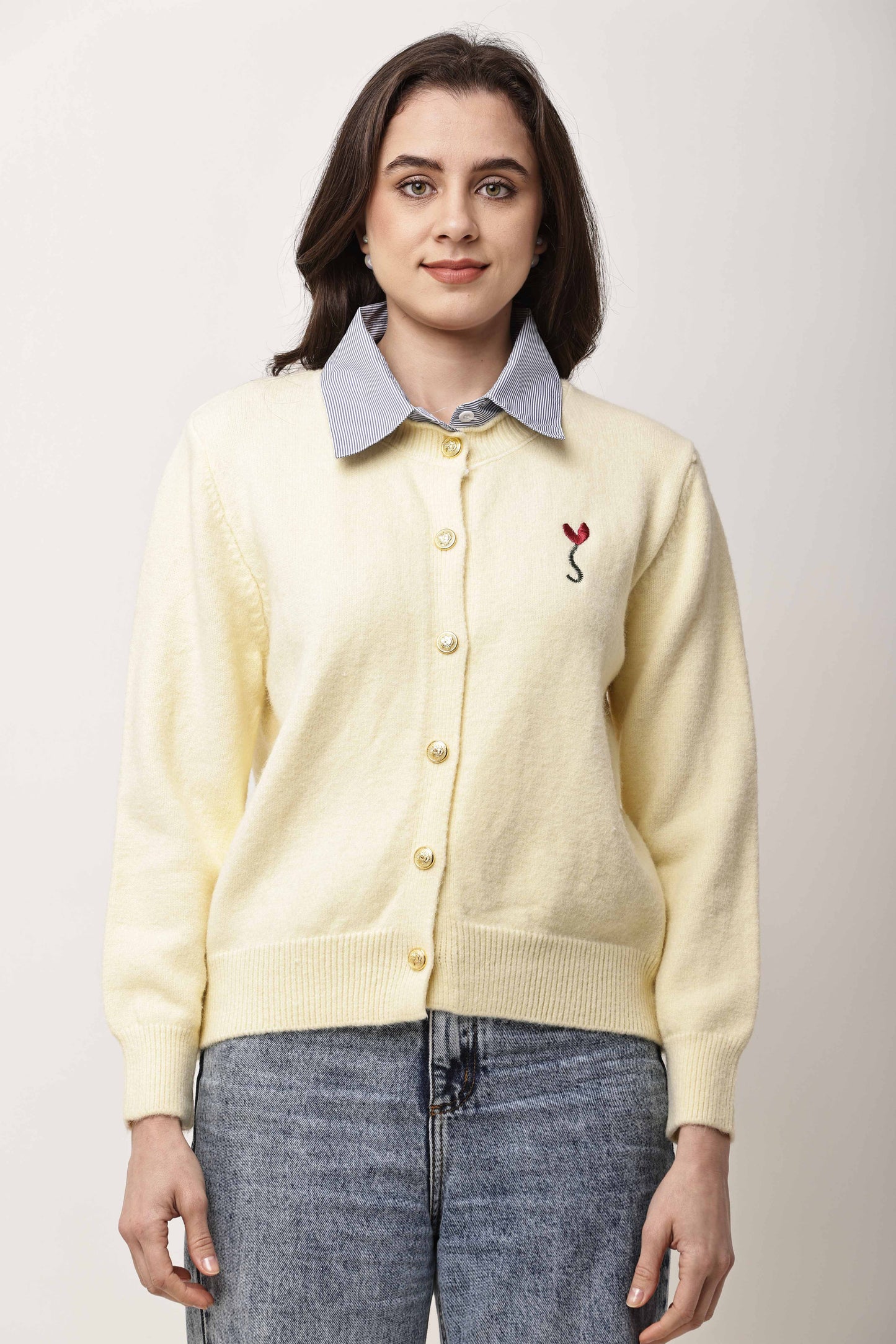 Korean Buttoned Knit Cardigan for Women | Minimal Winter Layering Top