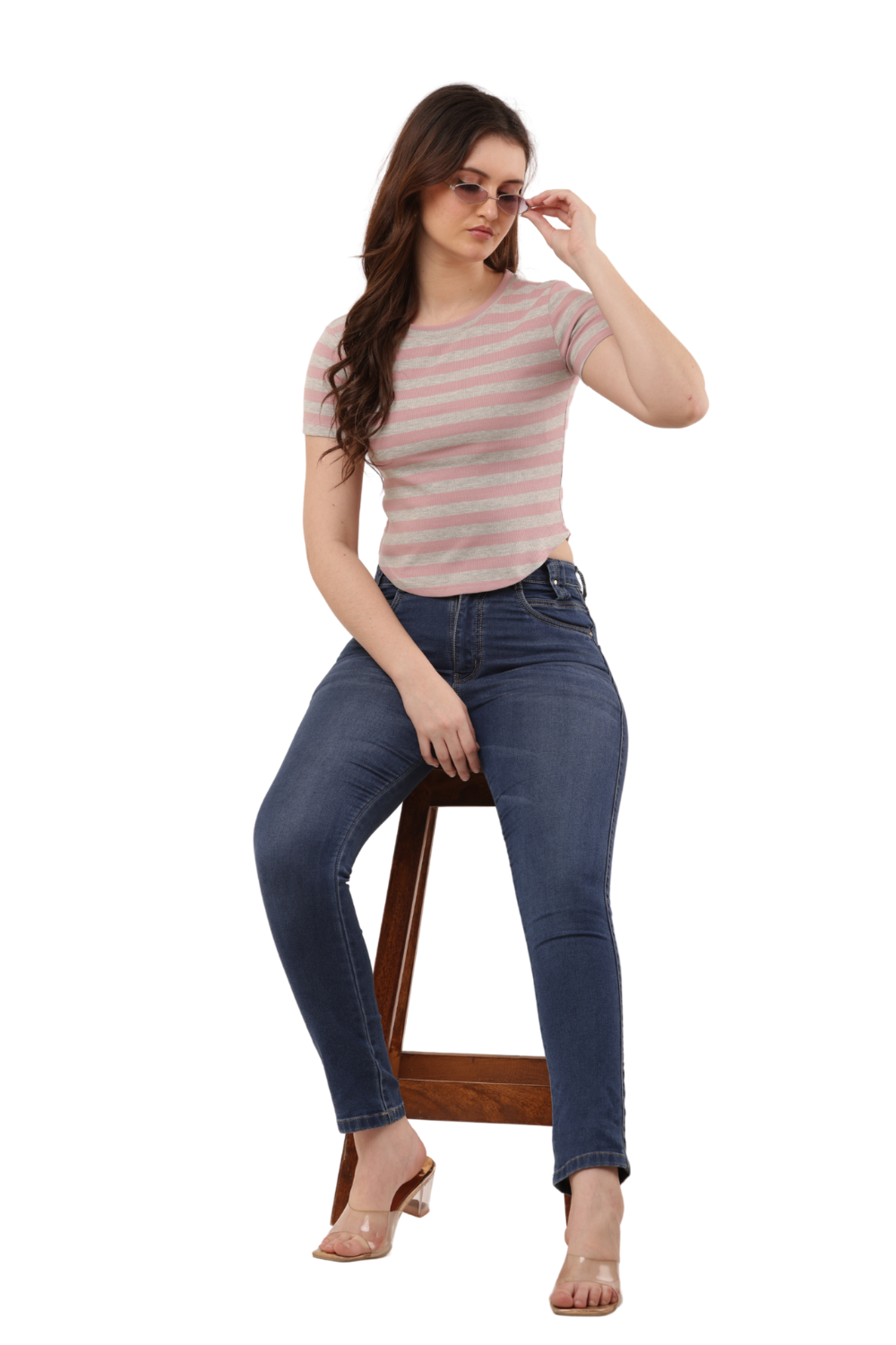 Striped Fitted Crop Top – Korean T-Shirts Free Size | Korean Fashion & Clothes