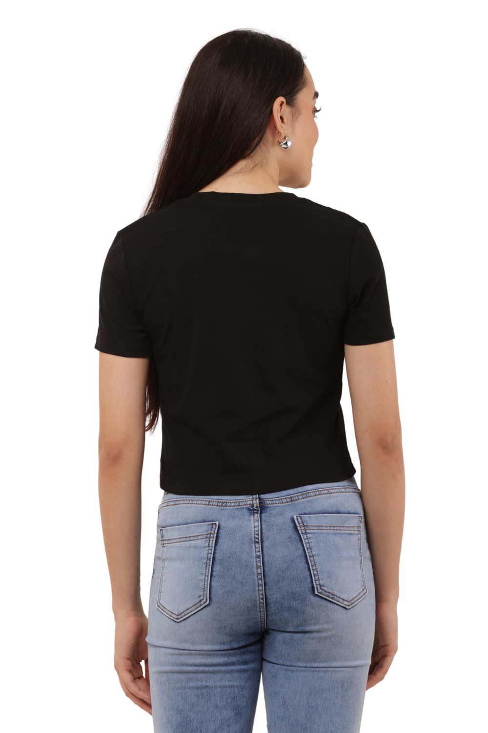 Embroidered Crop Top Free Size with Korean-Inspired Motifs