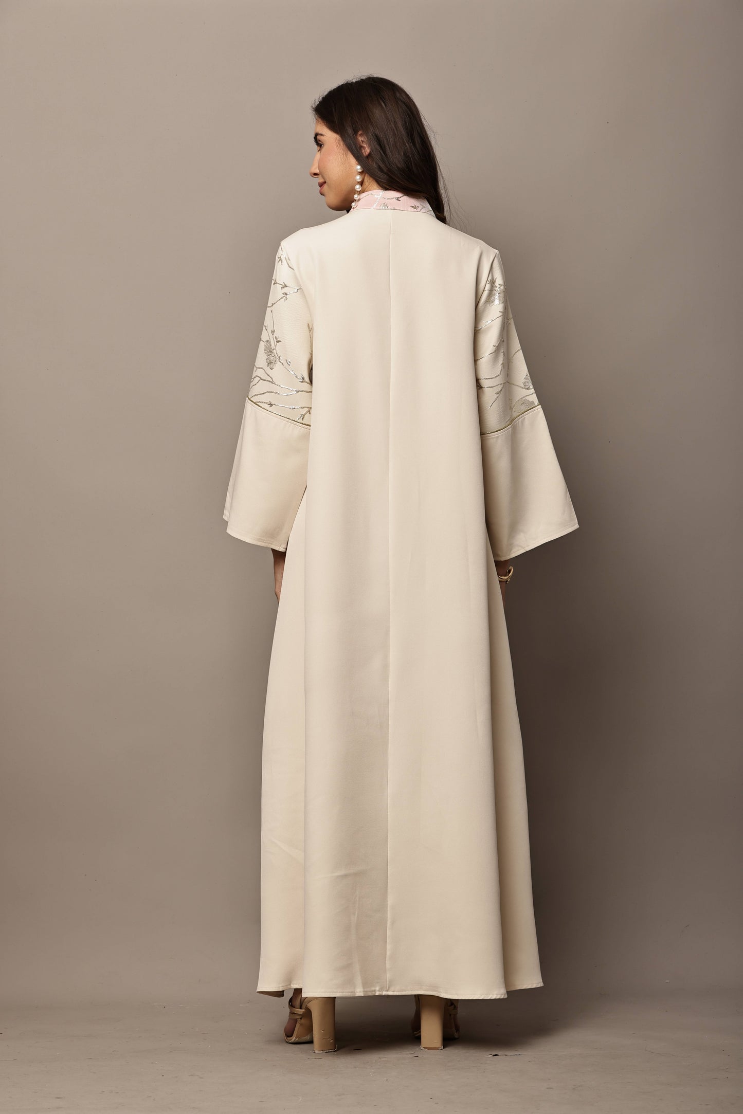 Pastel Blossom Embroidered Ombre Kaftan – Luxury Ramadan & Eid Maxi Dress