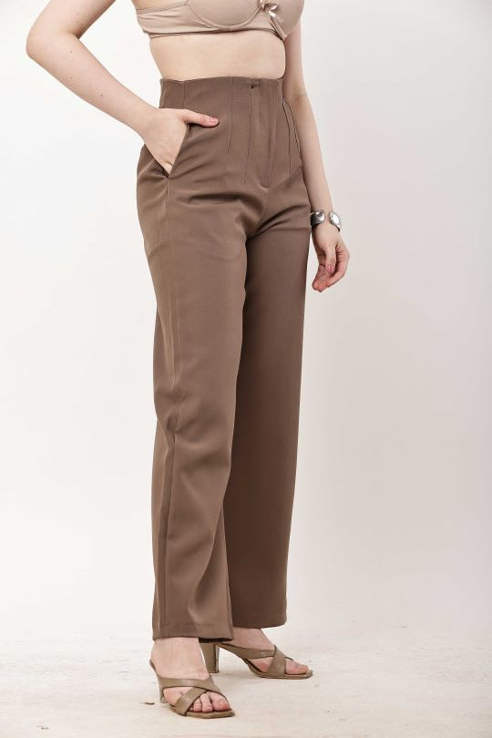 Black Straight-Leg Tailored Pants for Women | Smart Casual & Workwear