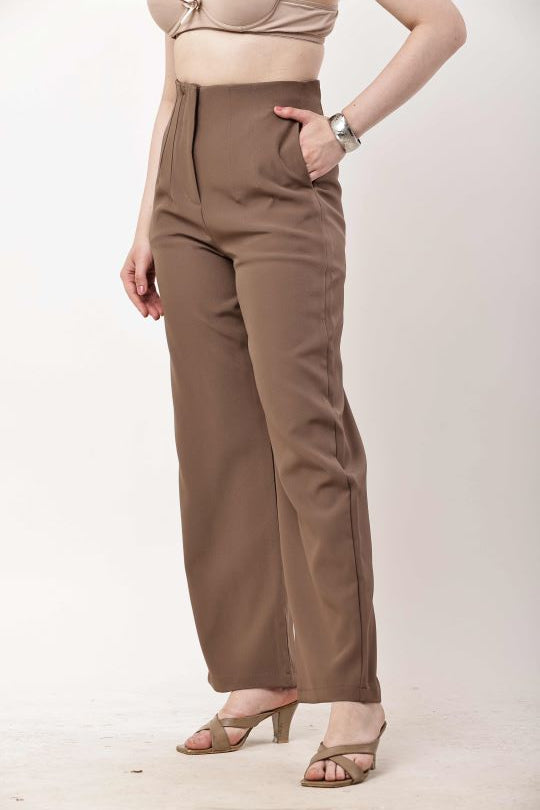 Black Straight-Leg Tailored Pants for Women | Smart Casual & Workwear