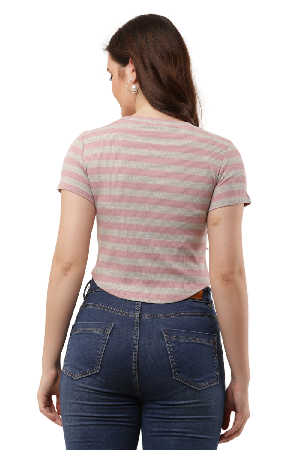 Striped Fitted Crop Top – Korean T-Shirts Free Size | Korean Fashion & Clothes