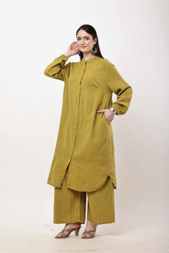 Brown Kurta Co-Ord Set for Women | Minimal Ethnic Wear & Smart Casual