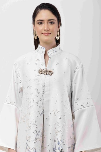Off White Kaftan Dress Women Luxury Ethnic Maxi Wear