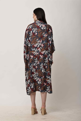Floral Midi Dress Women Oversized Boho Casual Dress
