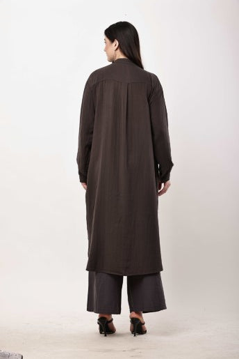Brown Kurta Co-Ord Set for Women | Minimal Ethnic Wear & Smart Casual