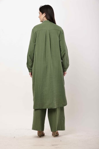 Brown Kurta Co-Ord Set for Women | Minimal Ethnic Wear & Smart Casual
