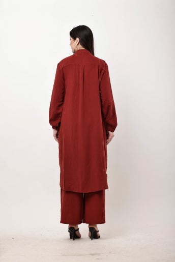 Brown Kurta Co-Ord Set for Women | Minimal Ethnic Wear & Smart Casual