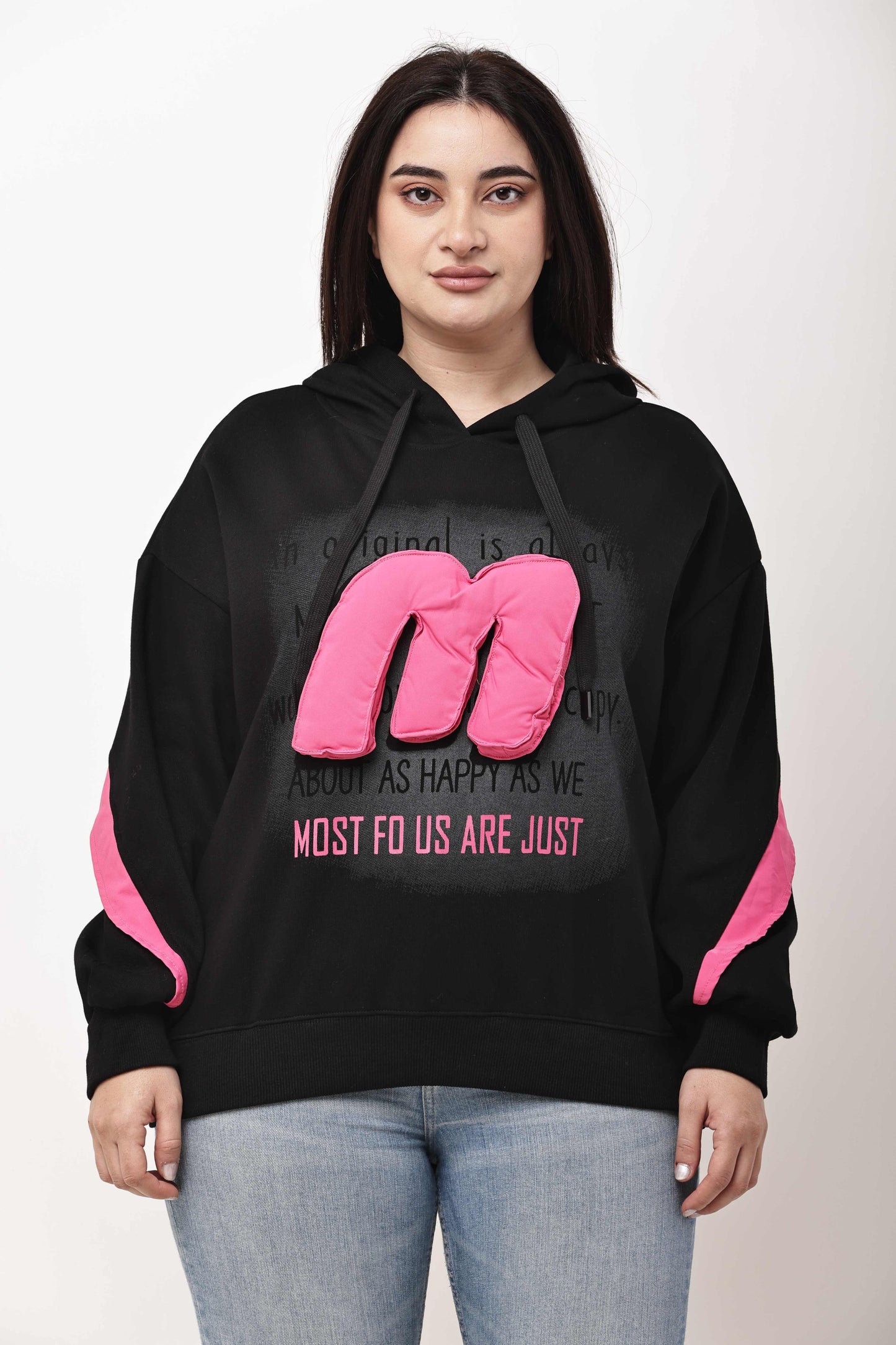 Korean Graphic Hoodie for Women | Oversized Casual Sweatshirt