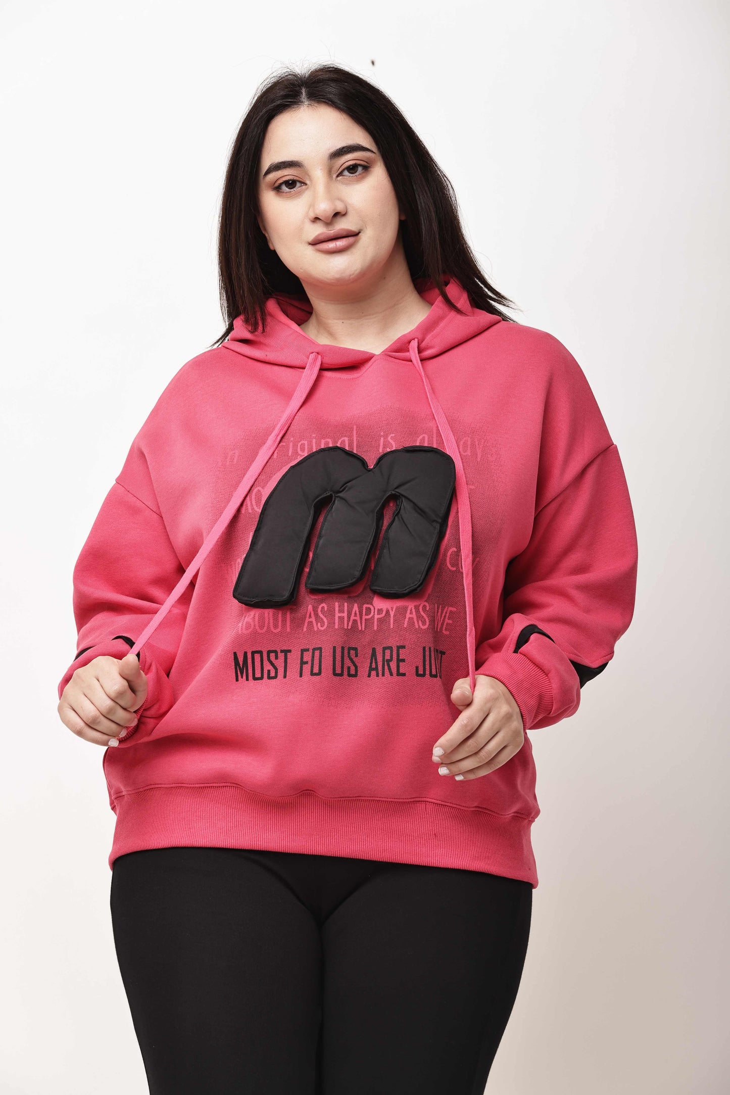 Korean Graphic Hoodie for Women | Oversized Casual Sweatshirt