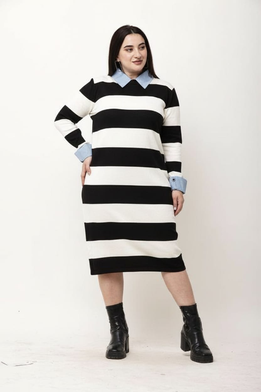 navy blue dress for baby girl Mariposa Gown Black & White main image 1